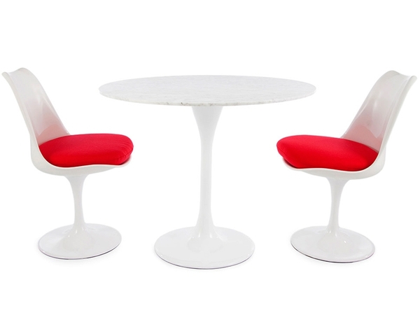 Tavolo Tulip Saarinen con 2 sedie